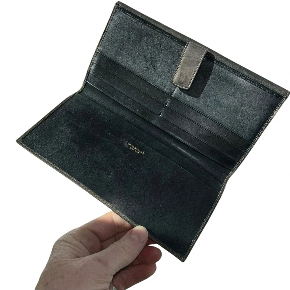 Burberry London leather checkbook wallet